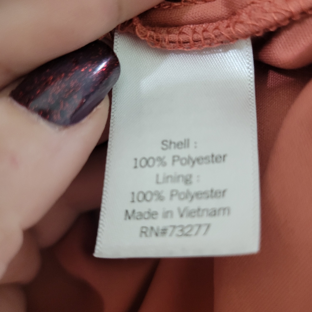 LAUREN CONRAD short sleeve lined Textured blouse Ties at  Neckline L. - Picture 8 of 8